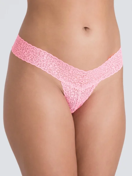 Lovehoney Wild Pink Lace Thong Set (3 Count)