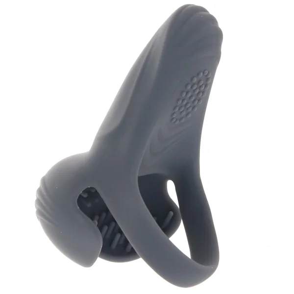 Gender X Undercarriage Rechargeable Silicone Waterproof Vibrating Cock Ring - Gray