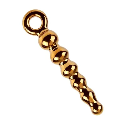 Lucent Golden Glass Anal Beads