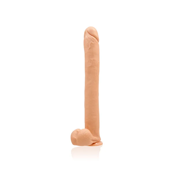 16" Exxxtreme Dong W-suction - Flesh — image 4 of 5