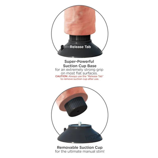 King Cock 7-Inch Vibrating Cock - Light — image 13 of 14