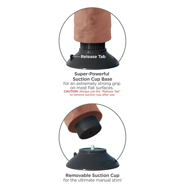 King Cock 7" Vibrating Cock - Tan — image 17 of 18