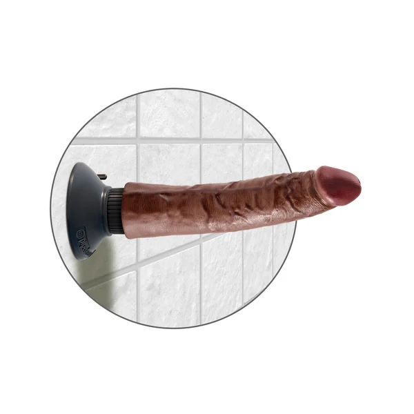 King Cock 7-Inch Vibrating Cock - Brown — image 12 of 12