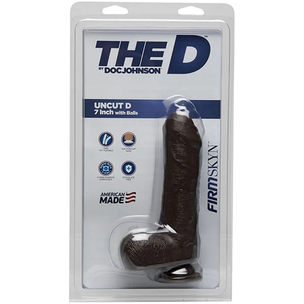 The D - Uncut D - 7 Inch With Balls - Firmskyn -  Chocolate — image 6 of 7