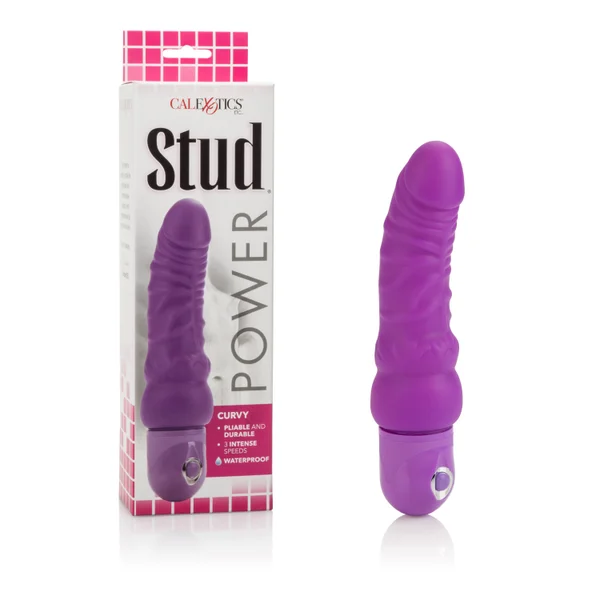 Waterproof Power Stud Curvy Dong - Purple — image 15 of 19