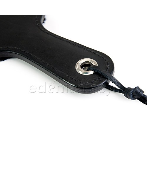 Leather paddle with fleece