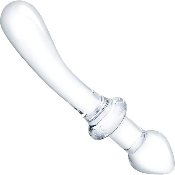 Gläs 9" Classic Curved Dual-Ended Glass Dildo  - Clear