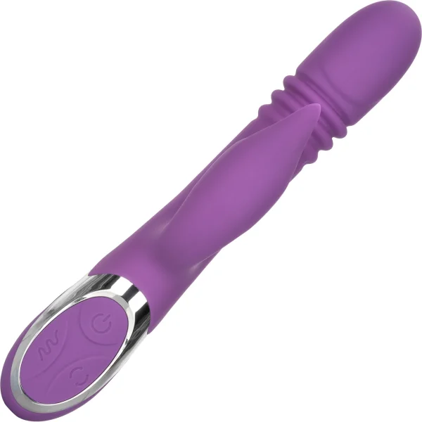 Enchanted Kisser Silicone Rechargeable Thrusting Rotating Dual Stimulation Vibrator by CalExotics
