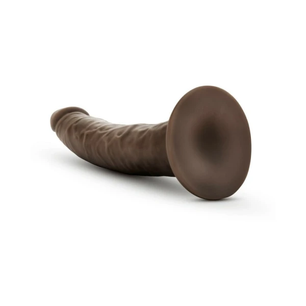 Dr. Skin Glide Self-lubricating Dildo 7.5 In. Chocolate