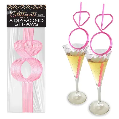 Glitterat Diamond Straws x8