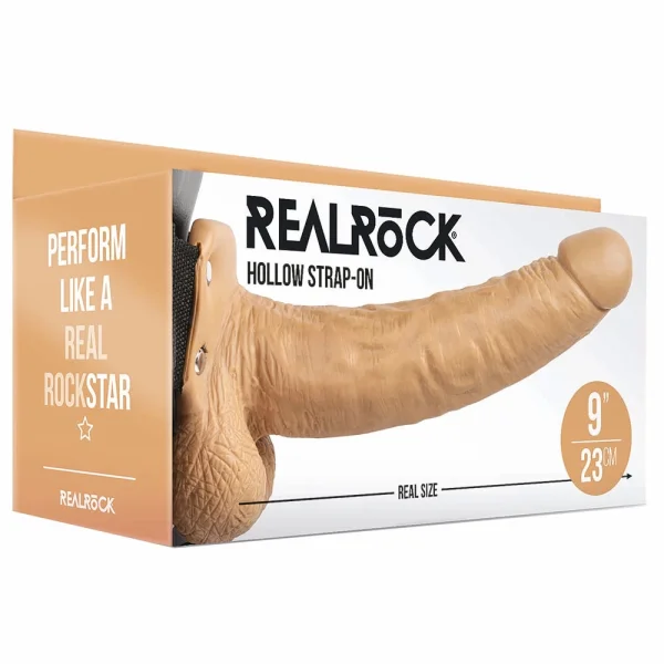 Real Rock Hollow 9 Inch Ballsy Strap-On