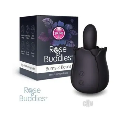 Clitoral Stimulation Skins Rose Buddies Bum N Roses Black