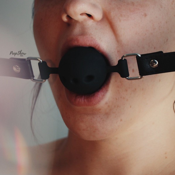 Blush Noir Breathable Ball Gag