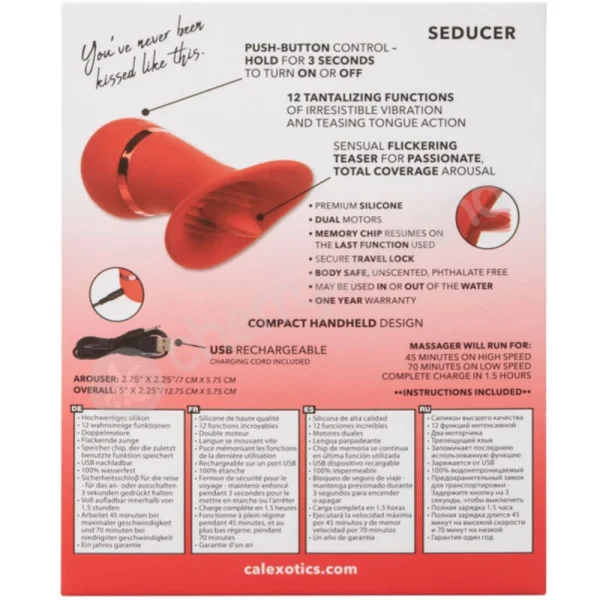Calexotics French Kiss Seducer Full Contact Scoop Fluttering Tongue Clit Vibe