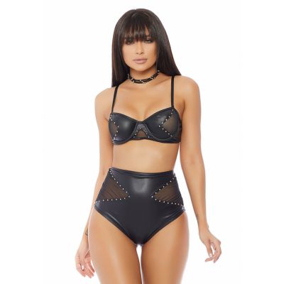 Addiction Bra and Panty Black Steamy Lingerie
