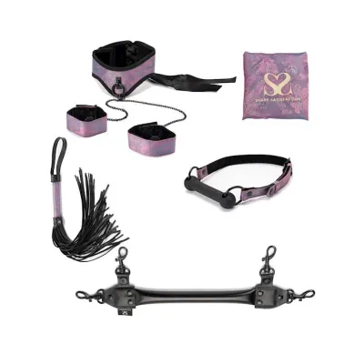 Bound Luxury Collar And Leash Bondage Set Pink
