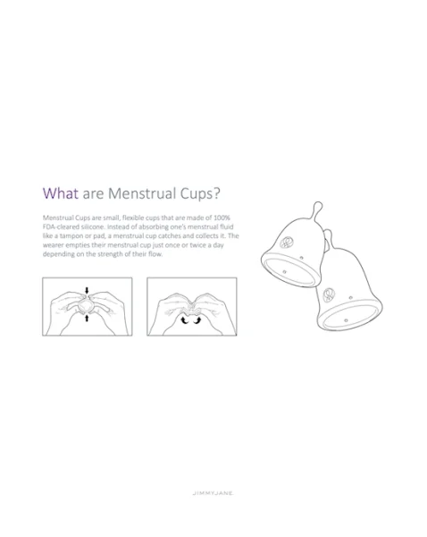 Jimmyjane Intimate Care Menstrual Cups - Clear