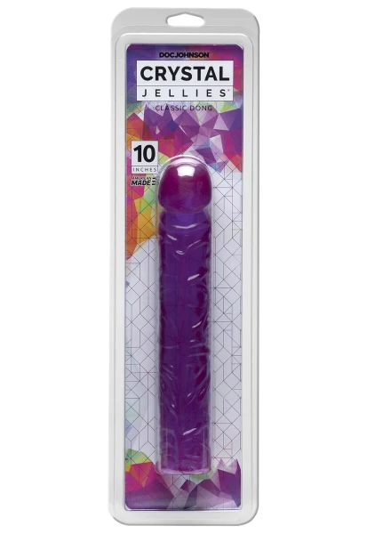 Crystal Jellies Classic Dong 10 Inch - Clear