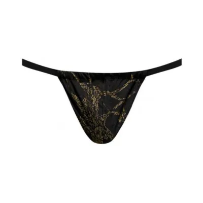 Men s Clothing Male Power Black Gold Posing Strap Black gold O s