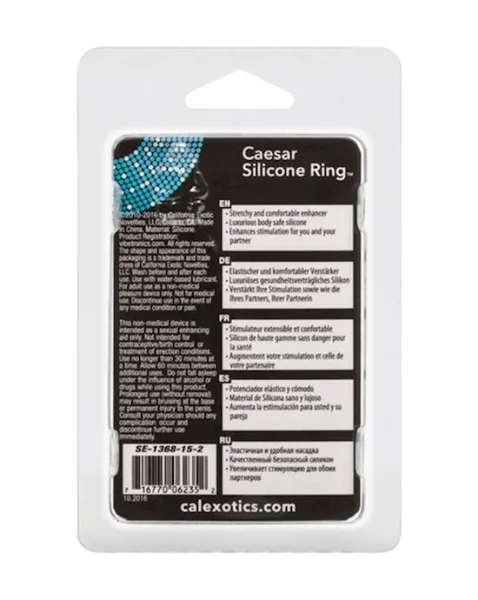 Adonis Silicone Ring Caesar Black - Black