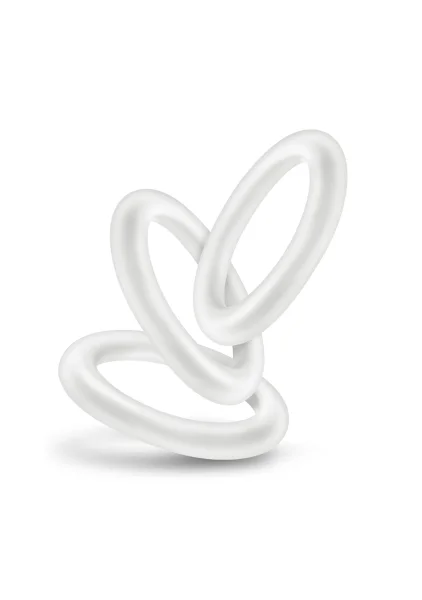 Performance VS2 Pure Premium Small Silicone Cock Rings By Blush Novelties - Glow-In-The-Dark White