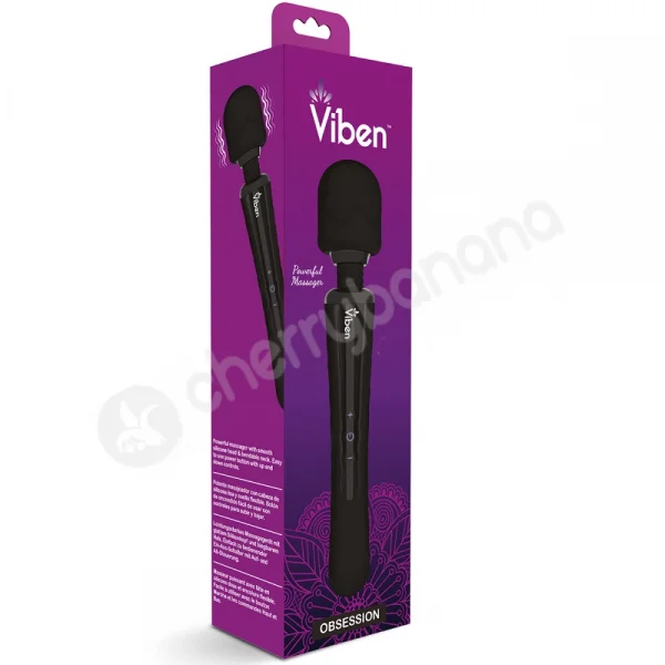 Viben Obsession Black 8 Function Powerful Vibrating Wand