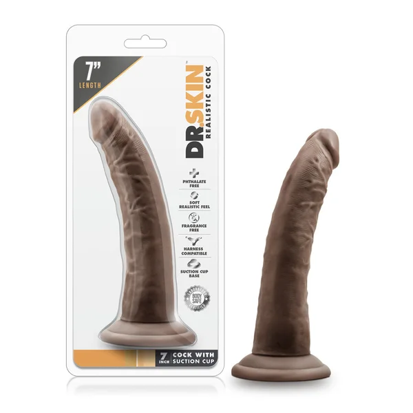 Dr. Skin - 7 Inch Cock With Suction Cup -  Chocolate — image 6 of 7