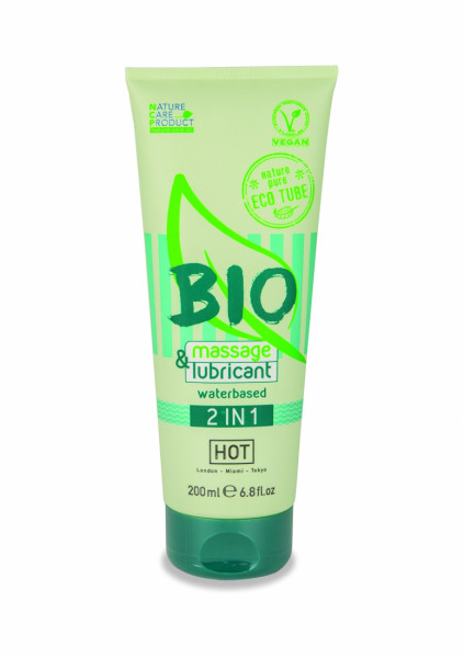 HOT BIO massage & lubricant waterbased 2 in 1 - 200 ml - Best Sex Lube Uk