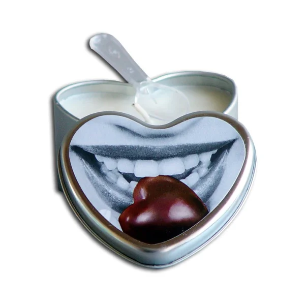 Earthly Body Chocolate Edible Massage Candle 4oz Heart Tin — image 6 of 6
