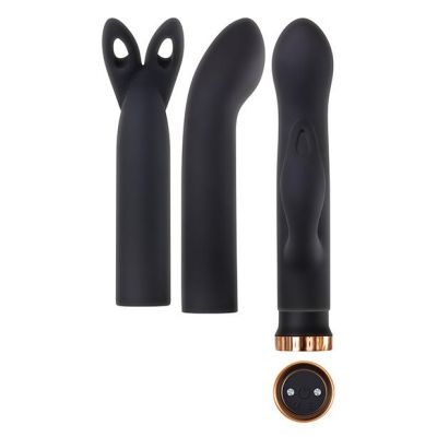 Four Play Interchangeable Bullet Vibrator with 3 Attachments by Evolved
