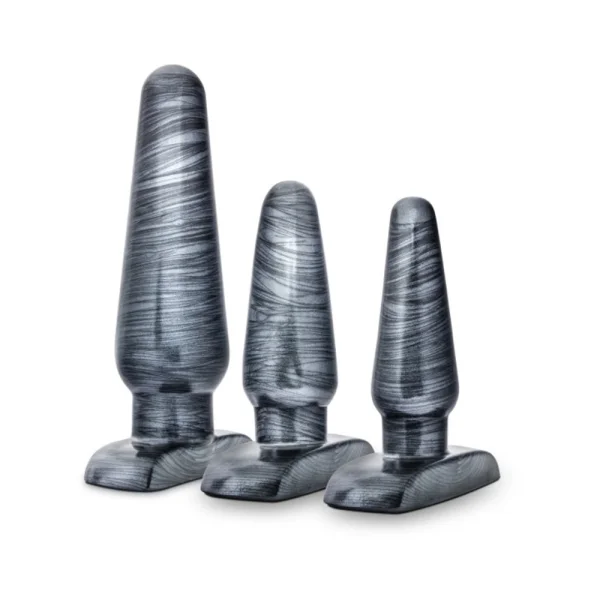 Jet Anal Trainer Kit Carbon Metallic Black 3 Butt Plugs — image 5 of 9