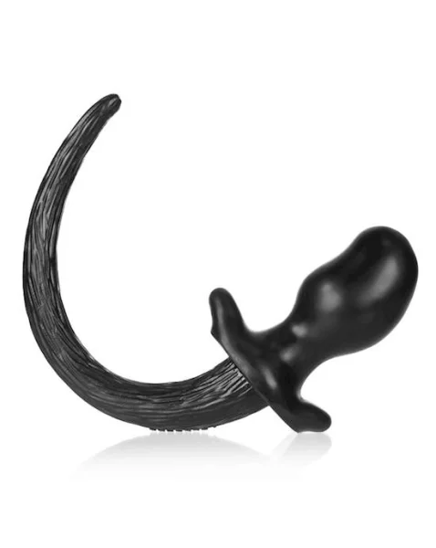 Puppy Tail Buttplug - 4.25 Inch  - Black - Medium