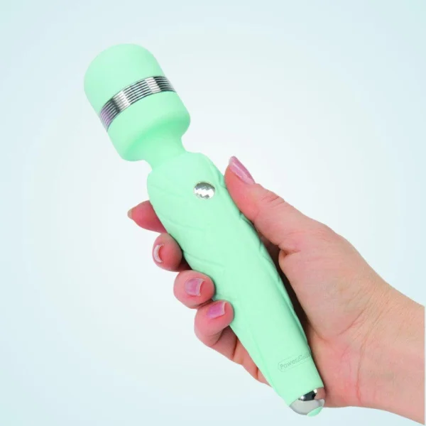 Pillow Talk Cheeky Silicone Waterproof Rechargeable Wand Style Vibrator - Teal