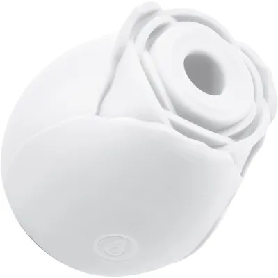 Inya The Rose Silicone Rechargeable Clitoral Pressure Wave Stimulator Glow In The Dark White