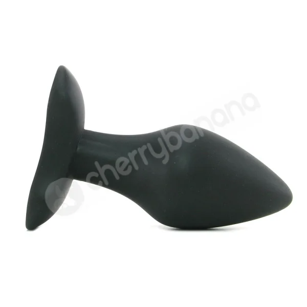 Velvet Plush Black Silicone Fulfiller Butt Plug