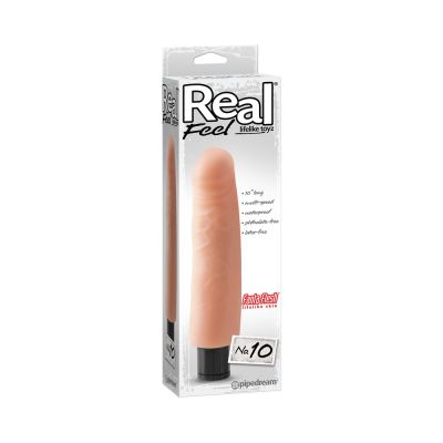 Real Feel Lifelike Toyz No 10 Vibrating Dildo Beige
