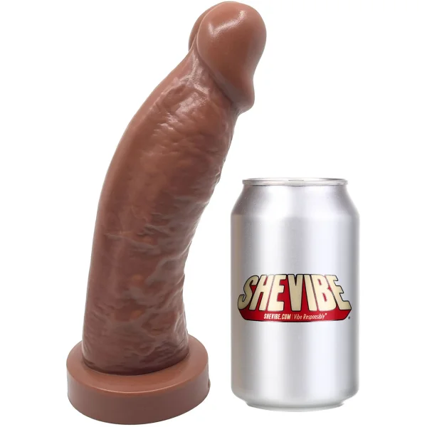 BIG Daddy Diedrich XL 9.25" Platinum Silicone Realistic Dildo By Dee's Big Daddies - Chocolate