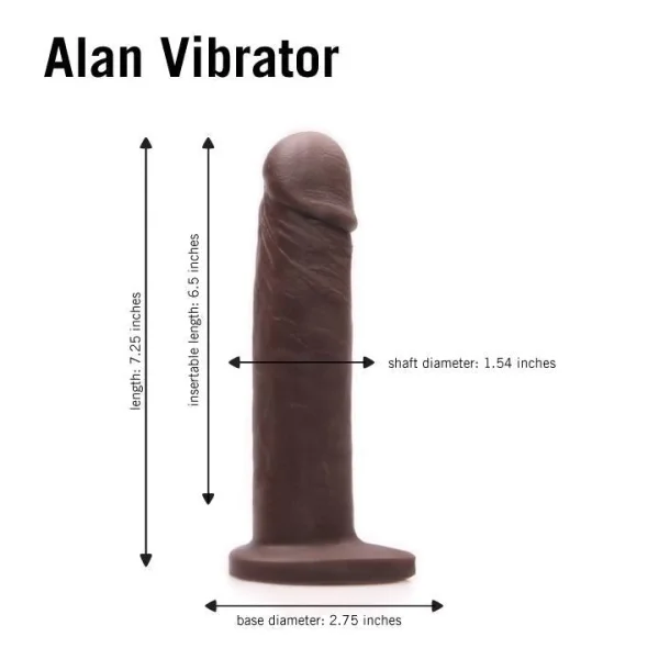 Alan Dual Density O2 Vibrating Silicone Dildo By Tantus - Caramel — image 4 of 5