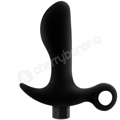 Anal Adventures Platinum Silicone Vibrating Black 3 2 Prostate Massager 1