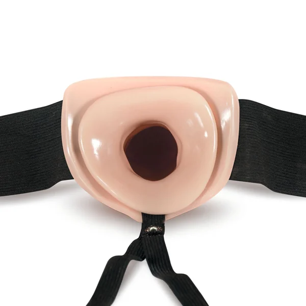 Dr. Skin - 6 Inch Hollow Strap on - Vanilla — image 8 of 9