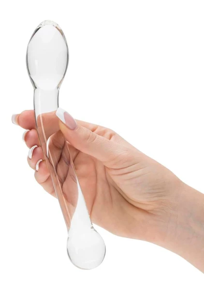 Slimline G-Spot Glass Dildo 8"