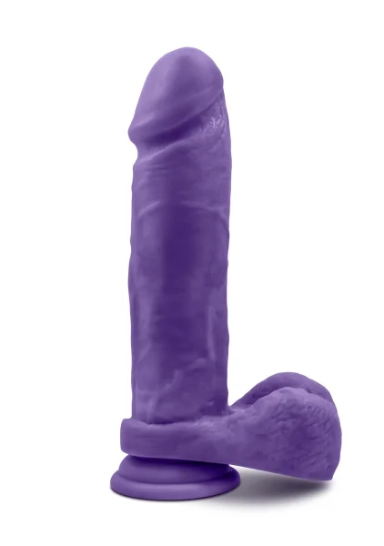 Au Naturel Bold Massive 9 Inch Sensa Feel Dual Density Dildo By Blush - Black