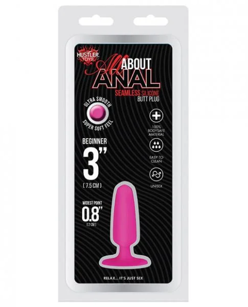 Hustler Silicone Plug 3 Inches Pink — image 4 of 4