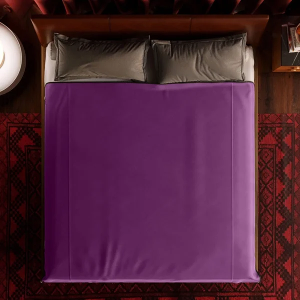 Fascinator King Size Lush Throw Moisture-Proof Sensual Blanket - Velvish Plum 76" x 80"