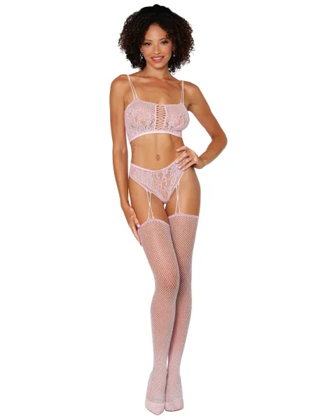 Dreamgirl Knit & Fishnet Lace Bodystocking Set