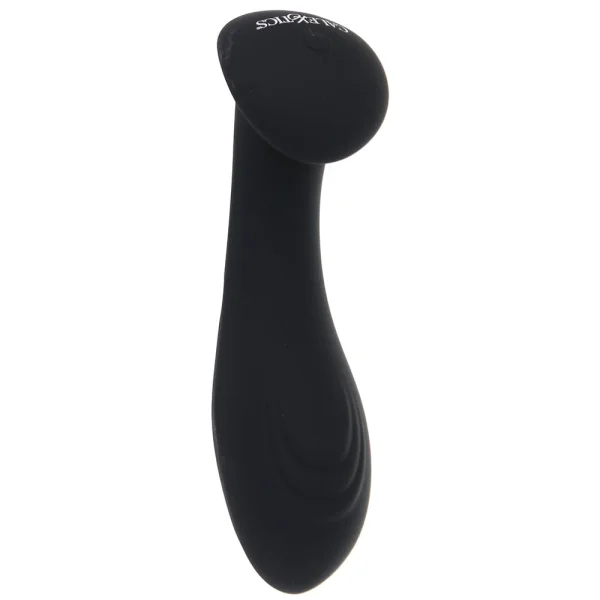 Eclipse Liquid Silicone Flex Vibrating Rechargeable Anal Probe By CalExotics - Black