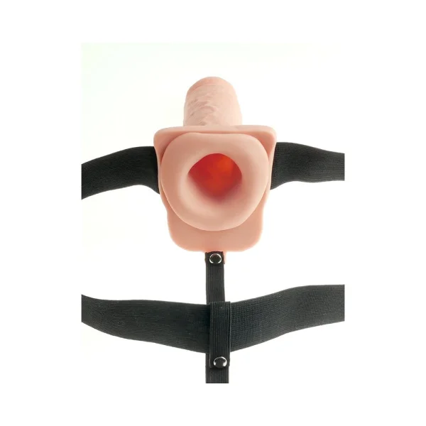 Fetish Fantasy 11in Hollow Rechargeable Strap-on With Balls, Flesh — image 9 of 16