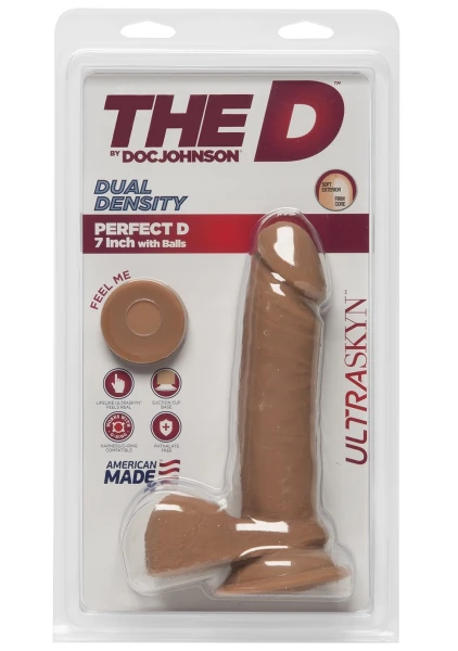 The D - Perfect D 7" Suction Cup Dildo by Doc Johnson - Vanilla