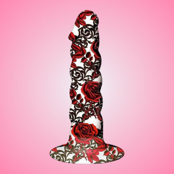 Collage 'Iron Rose' Twisted Silicone Dildo