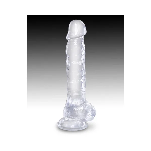 King Cock Clear 8in Cock With Balls — image 4 of 14